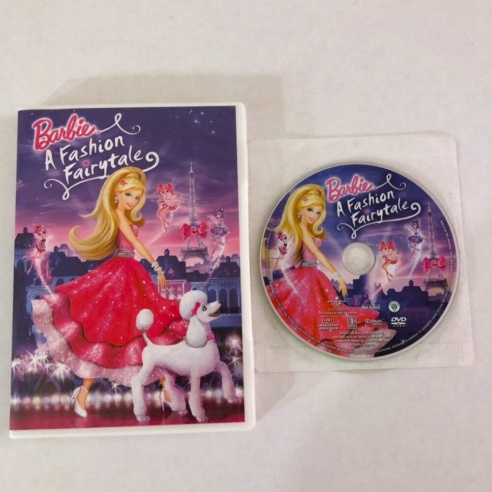 Barbie A Fashion Fairytale DVD 2010 Mattel English French Spanish Animation